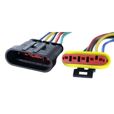 Разъем герметичный SUPERSEAL с проводом 0,75мм² на 5 контактов, комплект